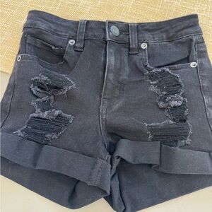 Aeropostale Denim Black Shorts